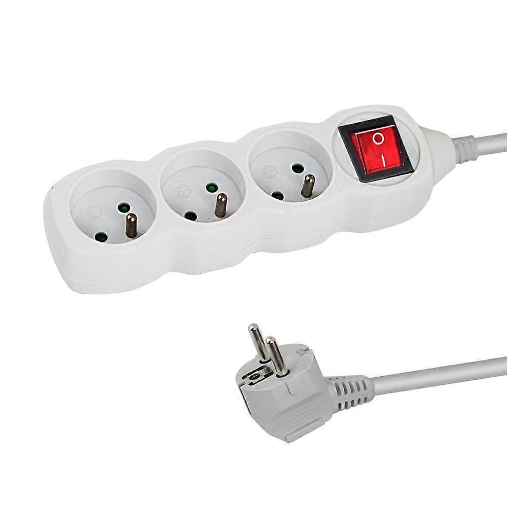 Esperanza Power Strip 3 Sockets Switch 3M White