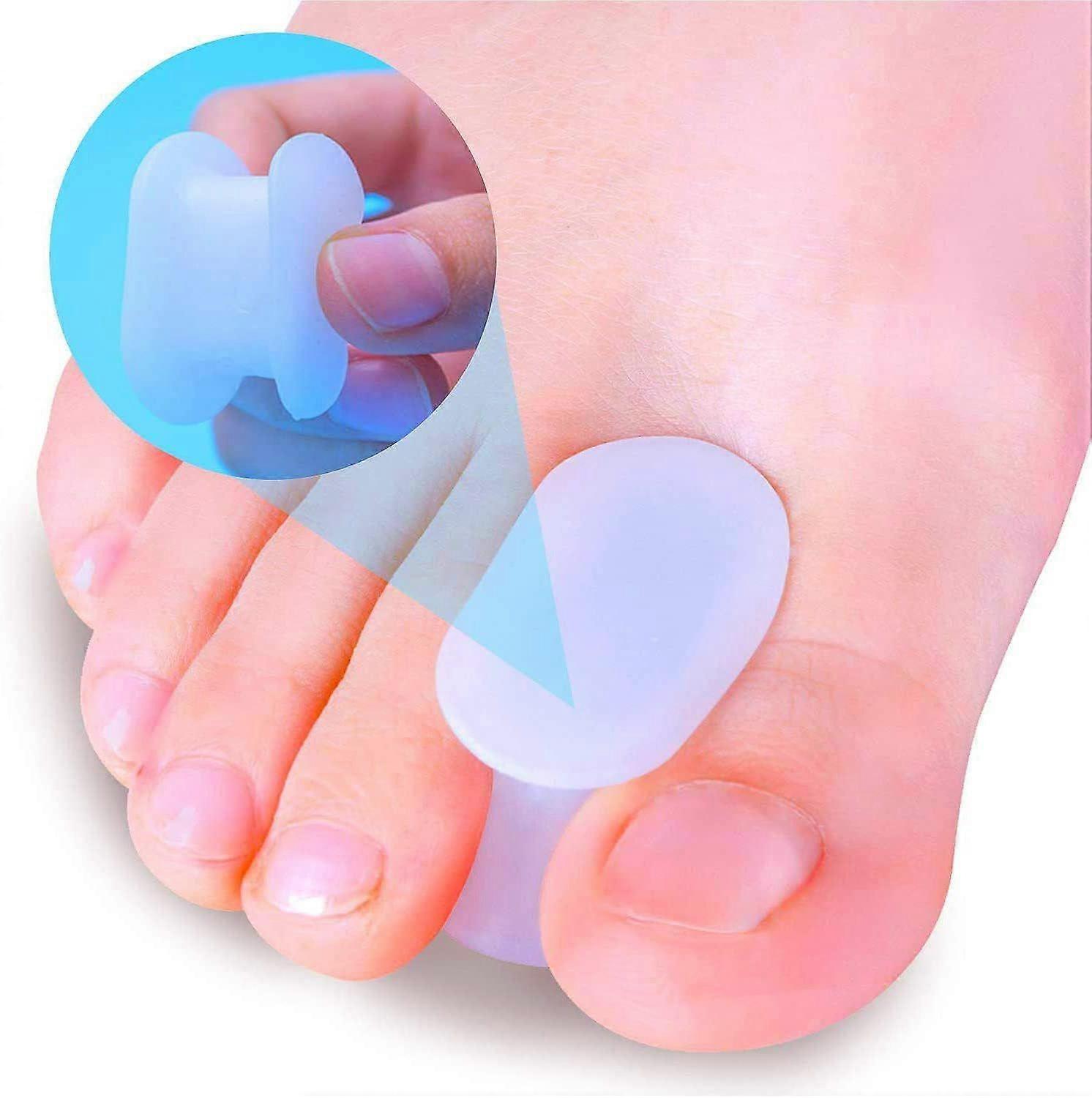10 Pack Toe Spacers Separators, Bunion Corrector Gel Orthotics (1/2'' Thick) for