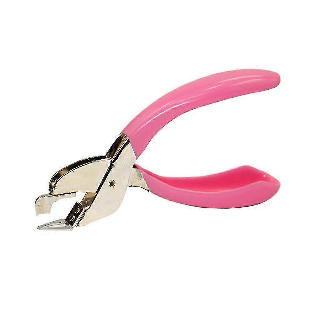 Office Stapler Remover Universal Handheld Nail Puller Stapler Removal Clip (Pink)