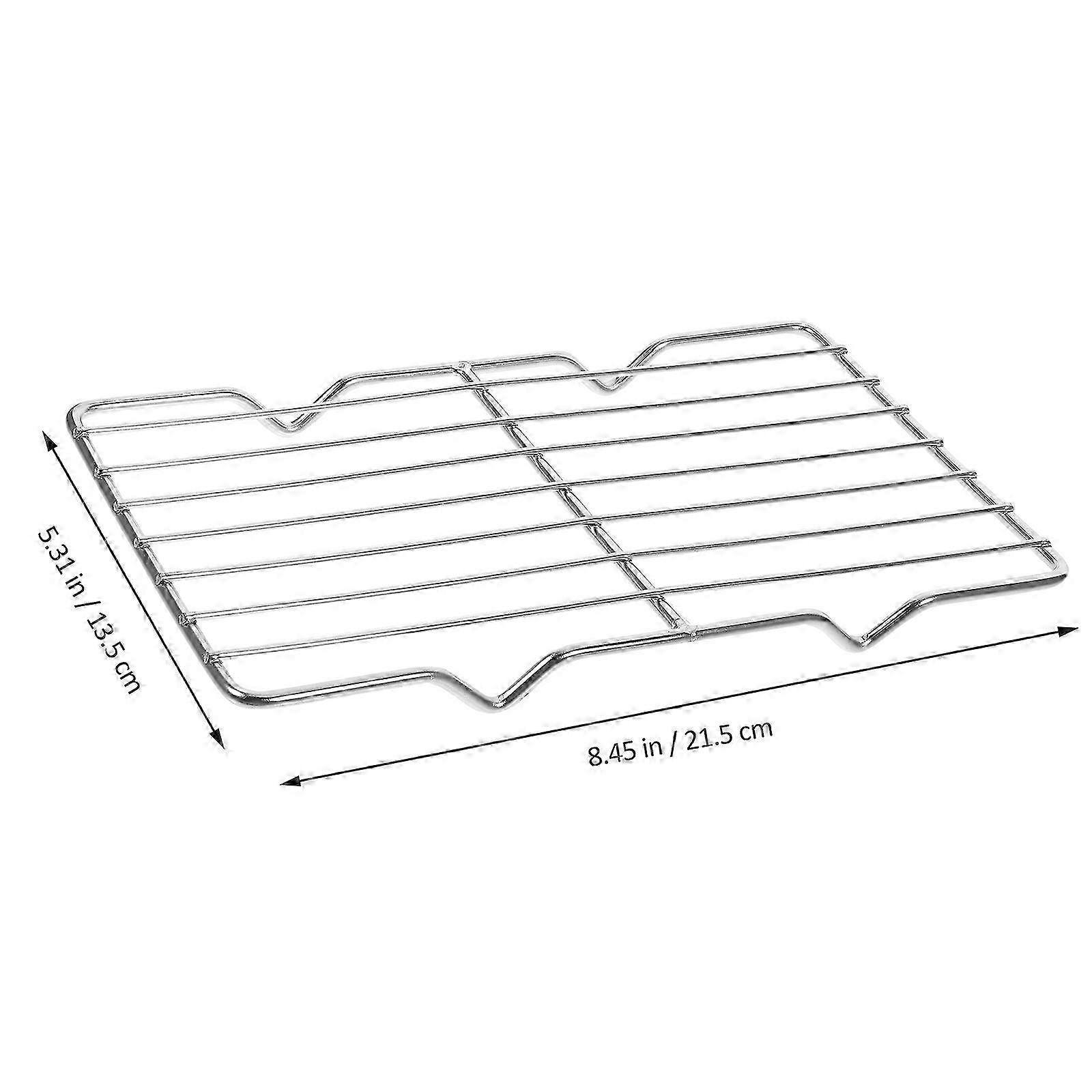 Stainless Steel Grilling Rack Multi-use Roasting Rack Rectangle Baking Cooling Steaming Rack Silver