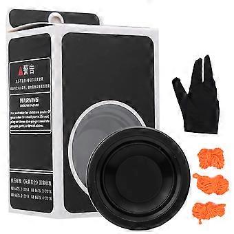 Alloy Competition Yoyo Ball with 3 Replacement Strings and Glove Set Black Professional Skill Toy Durable Smooth Spin