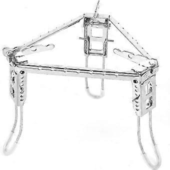 Accesorio de herramientas de trípode de soporte de olla de camping, cocina de trípode de parrilla ajustable para caminatas y actividades al aire libre para acampar