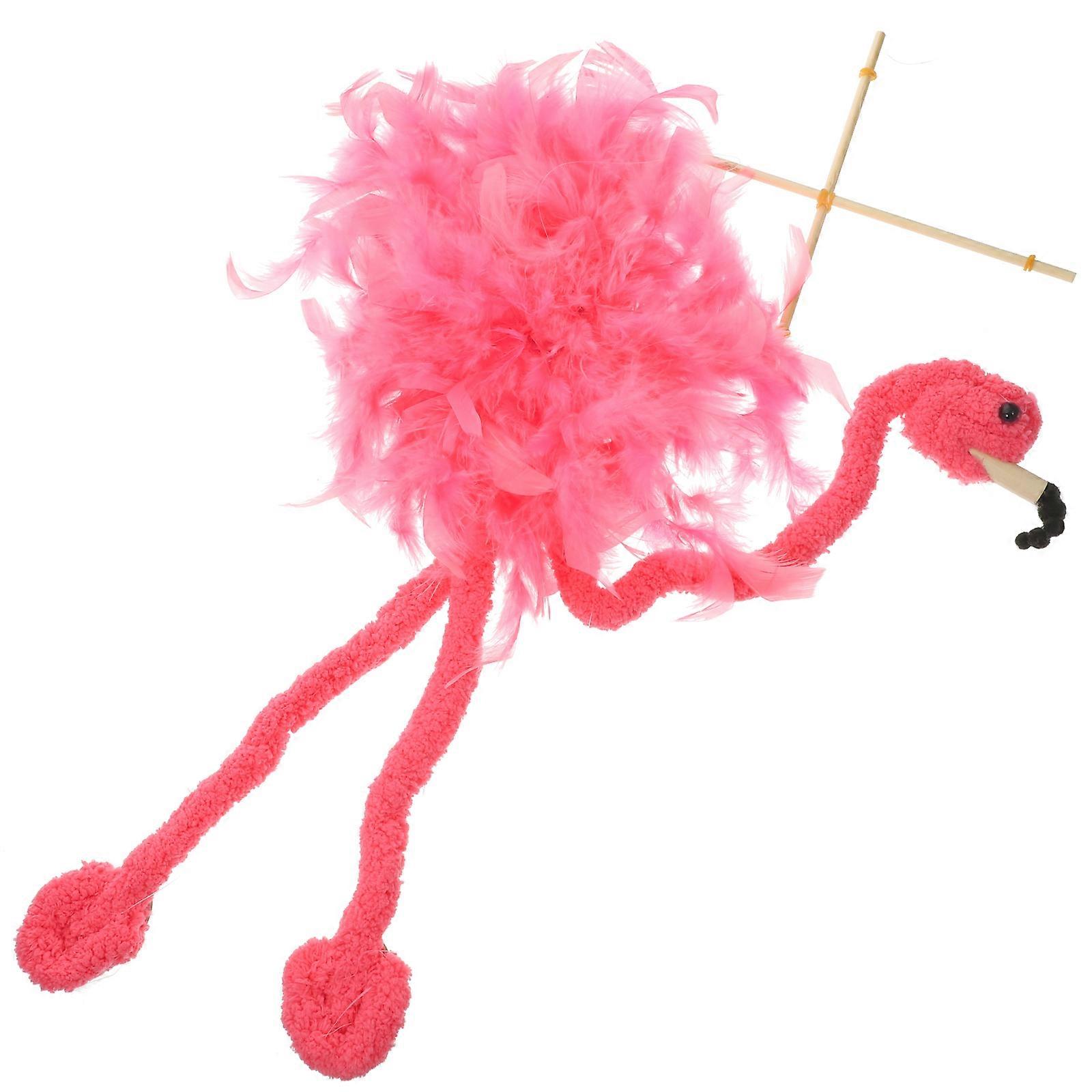 Flamingo Marionette Puppet Plush Animals Marionette Puppet Interactive Puppet