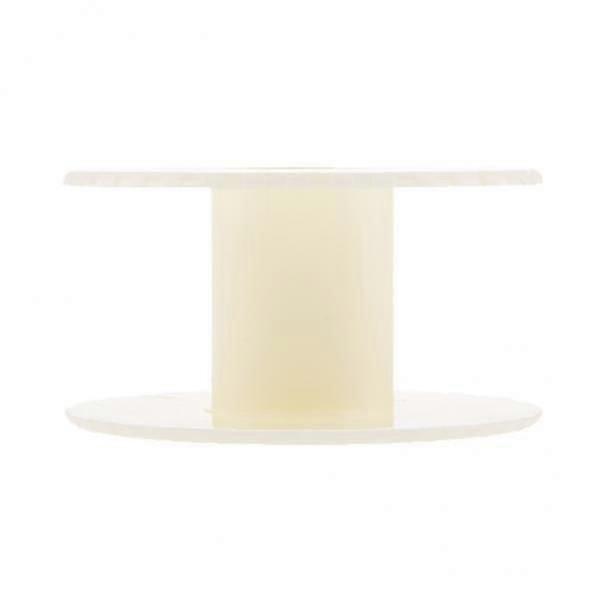 2X White Plastic Spools -Empty Spools - Crafts Thread Cord Wire Rope Chain Roll