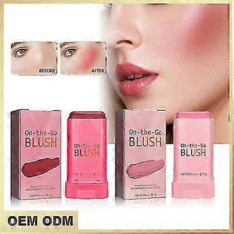 EELHOE Blush Stick 2 Colors Waterproof Facial Blush Cream Natural Cheek New