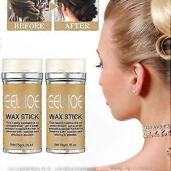 Haarwachs-Sticks, 2 Stück, nicht fettendes Stylingwachs für glattes Haar, bändigt abstehende Härchen, Frizz am Haaransatz und Perücken