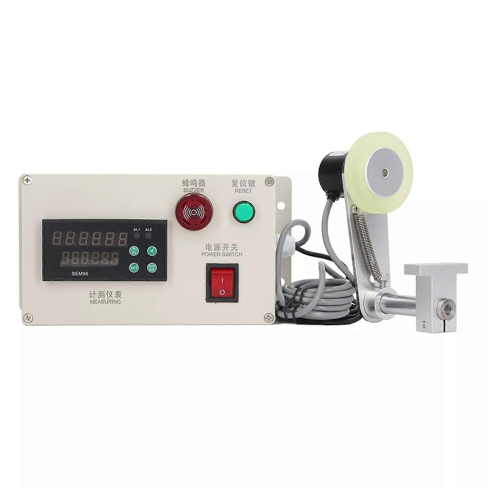 Digital Yard Meter Counter W/Spring Bracket 6 Digit Roller Cable Wheel Meter