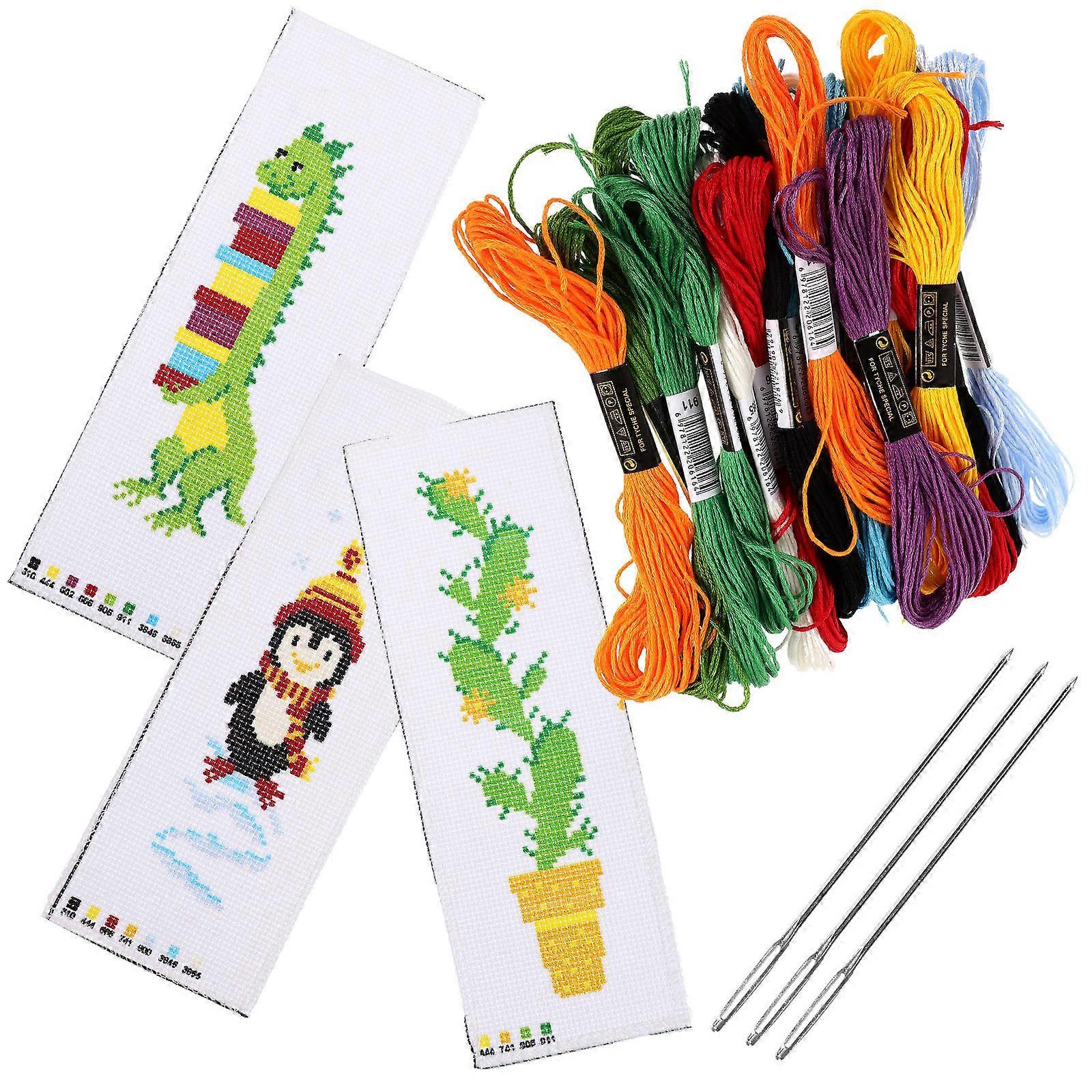 DIY Embroidery Bookmarks Kit with for Creative Sewing Projects
