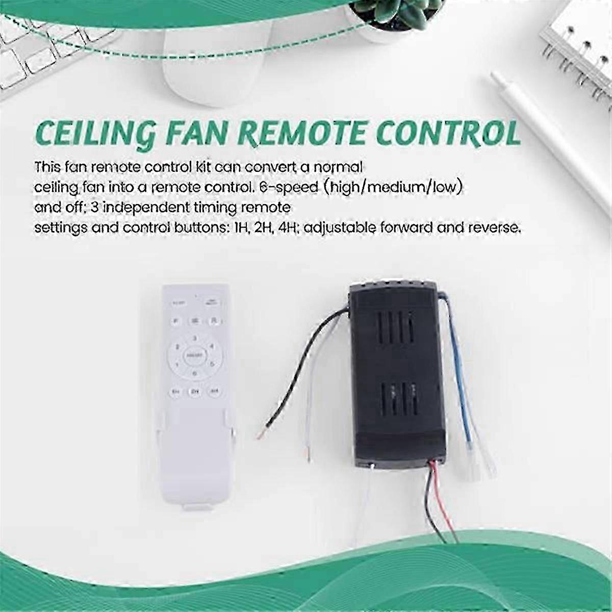 linguistic universal Ceiling Fan Remote Control Kit 50W 6 Speed Timing Function