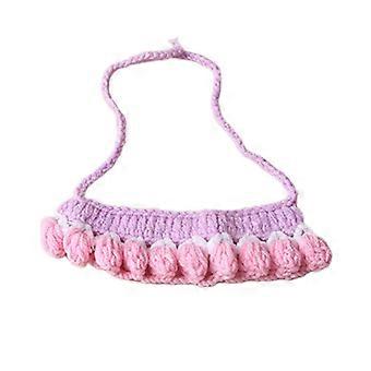 Adjustable Knitted Pet Collar Tie