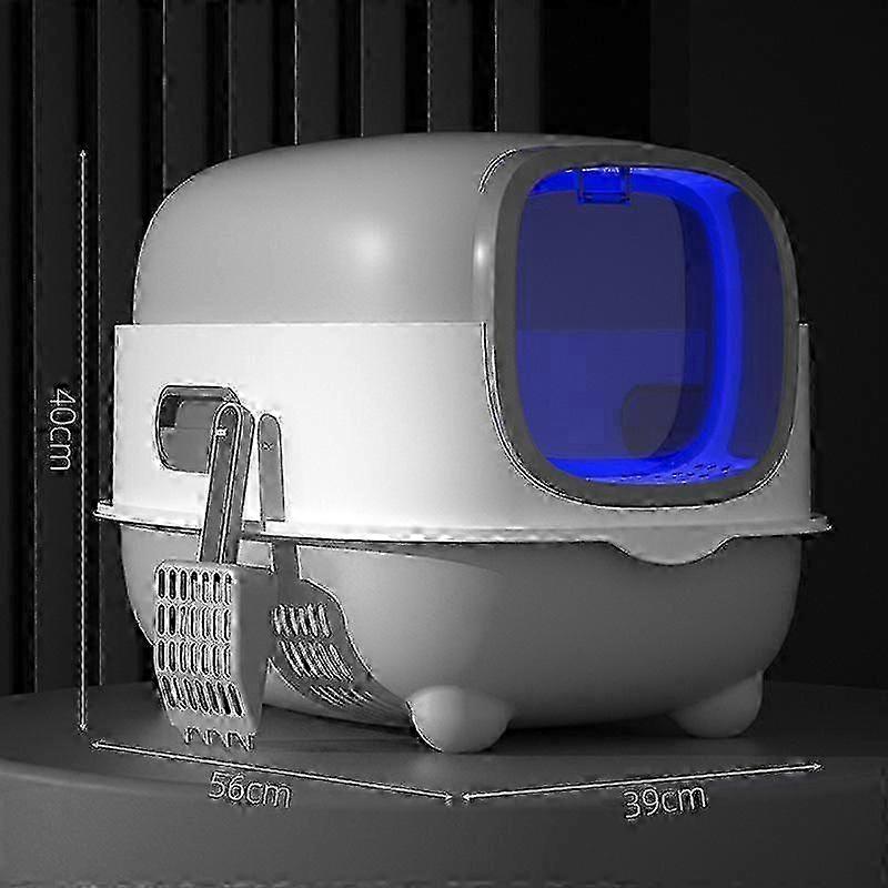High-Wall Enclosed Cat Litter Box