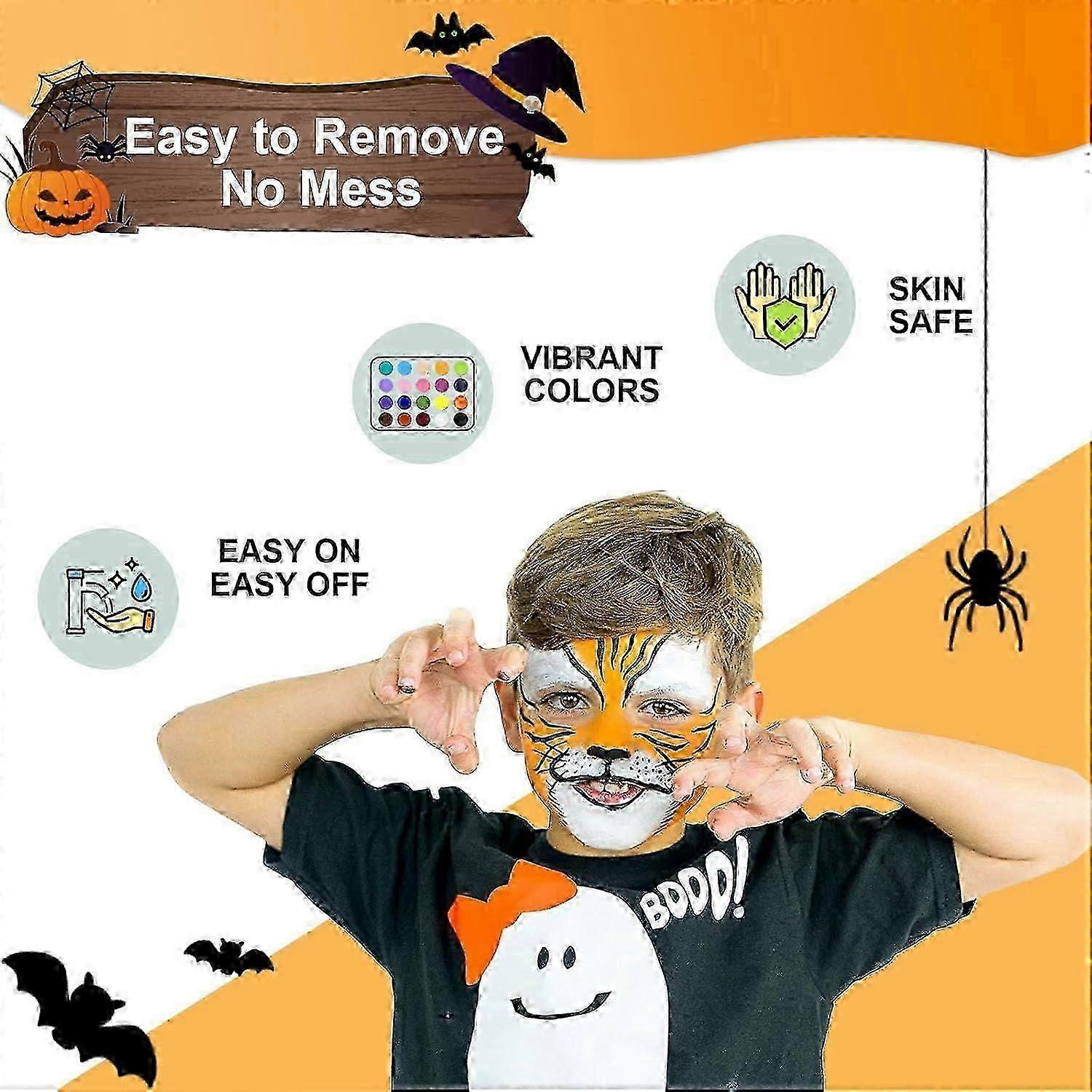 20-Colour Non Toxic Face Paint Kit