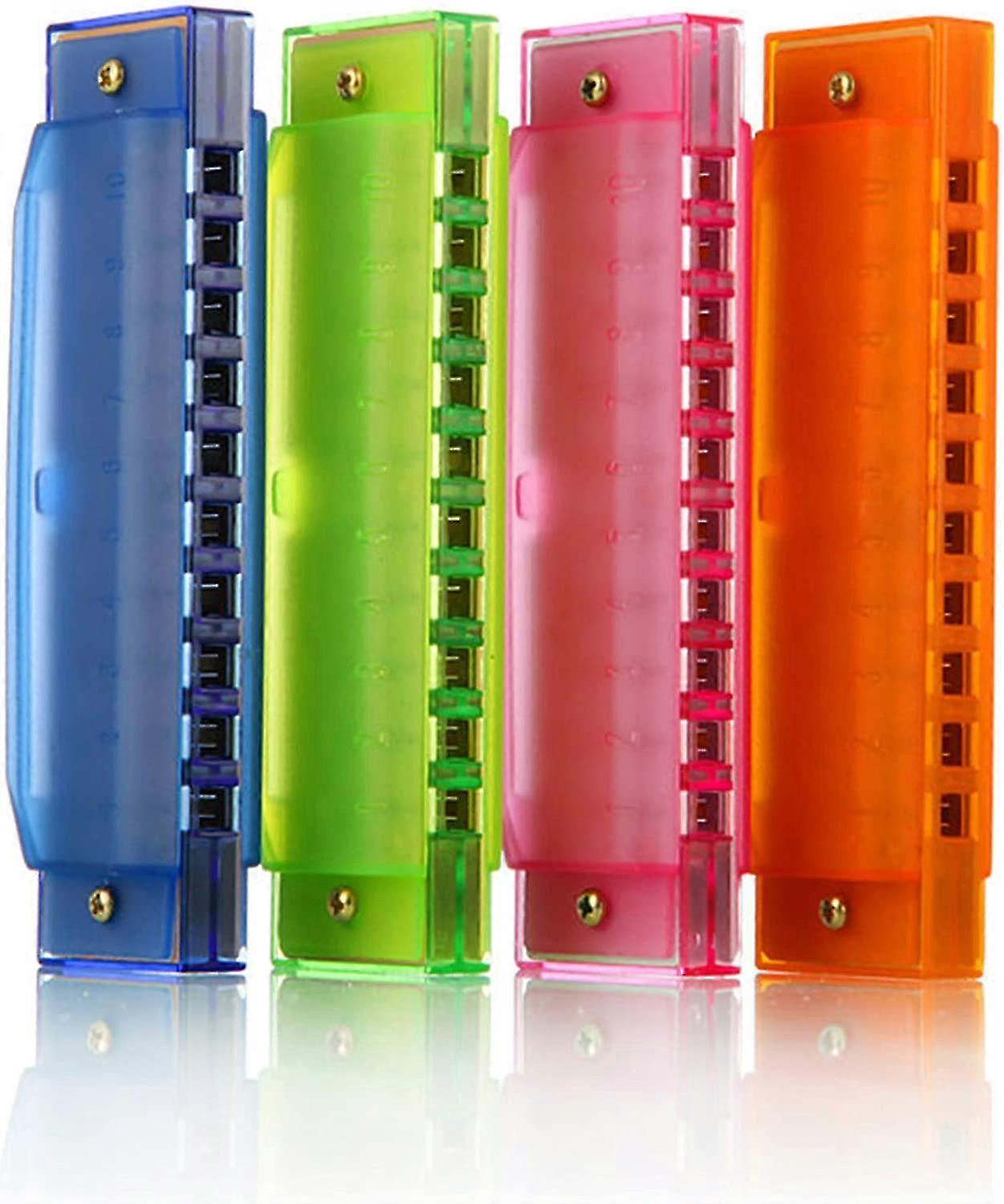 Durable 4-Pack Kids Harmonica Set