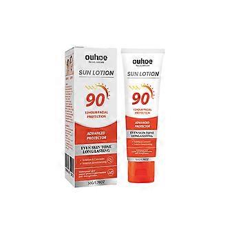 Crema solare per il corpo SPF90, resistente alle scottature, bloccante solare, crema protettiva rinfrescante per la pelle, impermeabile, crema solare sbiancante