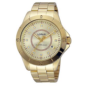 Lorus Quartz Analog Women's Watch with RH960EX9 Gold Plated Stainless Steel Bracelet