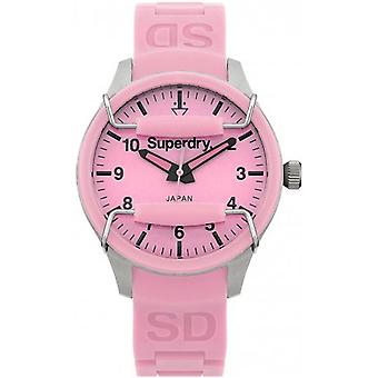 Superdry scuba midi pink watch for Women Analog Quartz with Silicone Bracelet SYL120LP