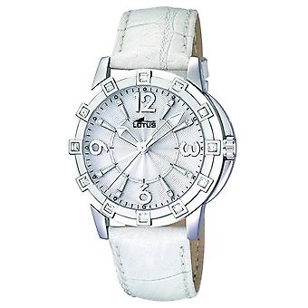 Lotus sra.ace.cor.esf.blanc. Quartz Analog Women's Watch with Cowhide Bracelet 15745/1