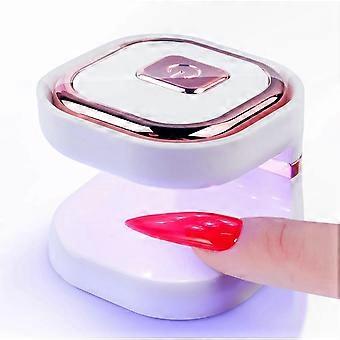 LED Nail Dryer Mini Lamp NB015 Fast Drying Even Light Coverage One Button Compact Design White