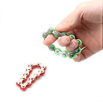Fidget Spinner Bracelet Bike Chain Design Anti Stress Metal Toy for Adults and Kids Adjustable Fit