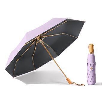 Compact Travel Umbrella with UPF 50+ UV Shield, Automatic Open Close, Wind Resistant, Purple