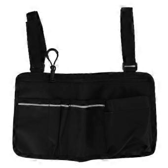 Wheelchair Side Bag with Cup Holder, 600D Oxford Cloth Storage for Wheelchairs, Walkers & Rollators