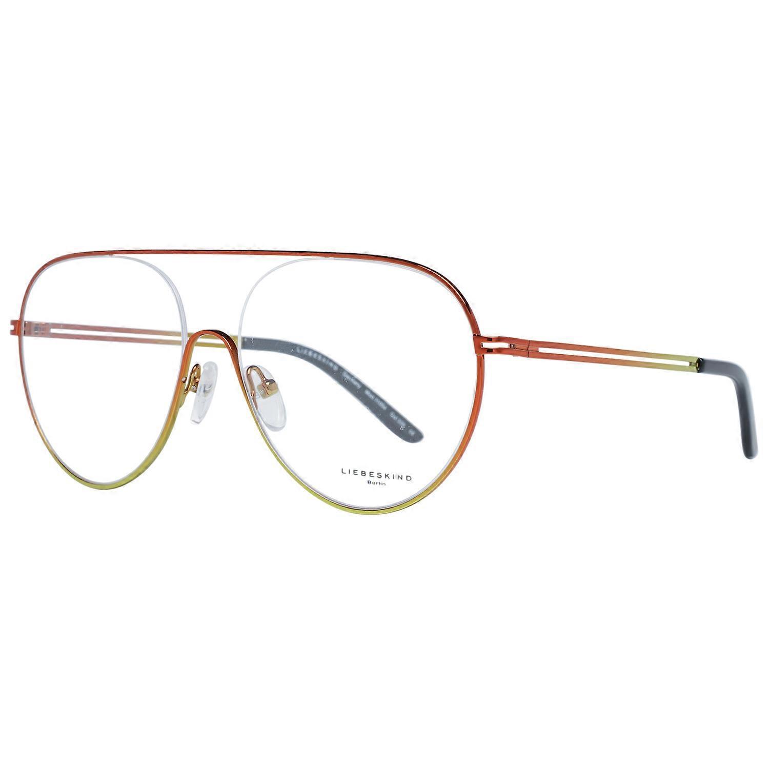 Orange Stainless Aviator Optical Frame
