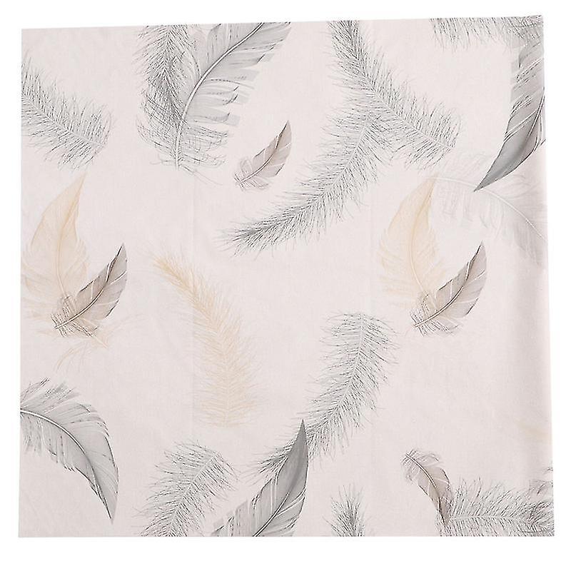 80X120cm Beige Tablecloths Stylish Feather Printing Tablecloth Decorative Tablecloth Table Cover For