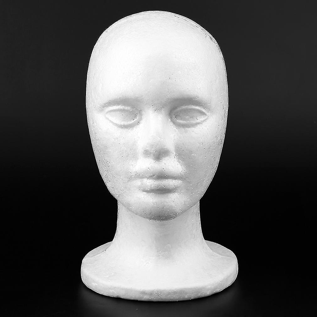 Men Smooth Short Type Mannequin Head Model Wig Hat Bubble Mannequin Head White