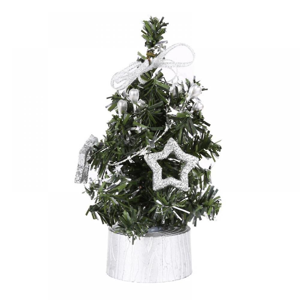 Artificial Mini Christmas Tree | Includes Multi-Color Ornament | Majestic Fir - 12"