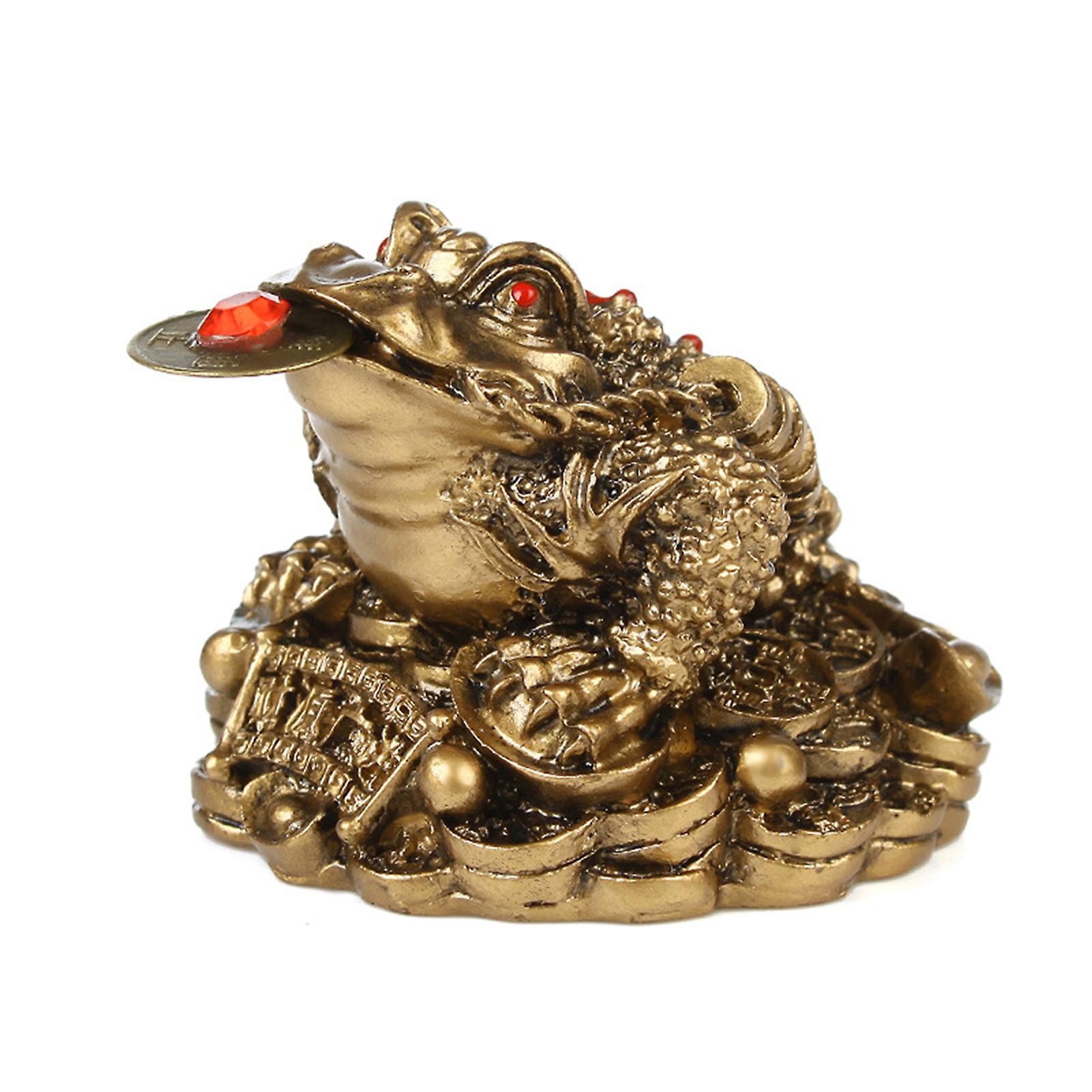 Gold/bronze Toad Statue Ornaments Table Art Home Room Decoration Suitable For Office Wine Cooler Decor