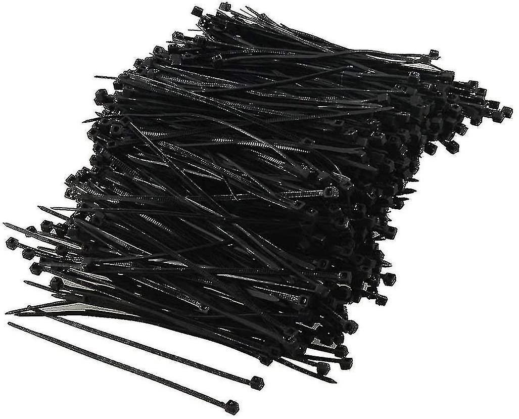 1000pcs Nylon Plastic Ties Cable Slide Tie (2x100mm, Black)