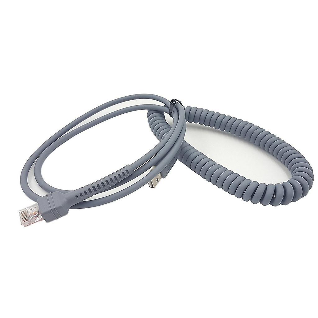 High Quality Spiral Extension Cable for Symbol LS2208 LS2208AP LS1203 LS4208 LS4278 Barcode Scanner, 9ft Long