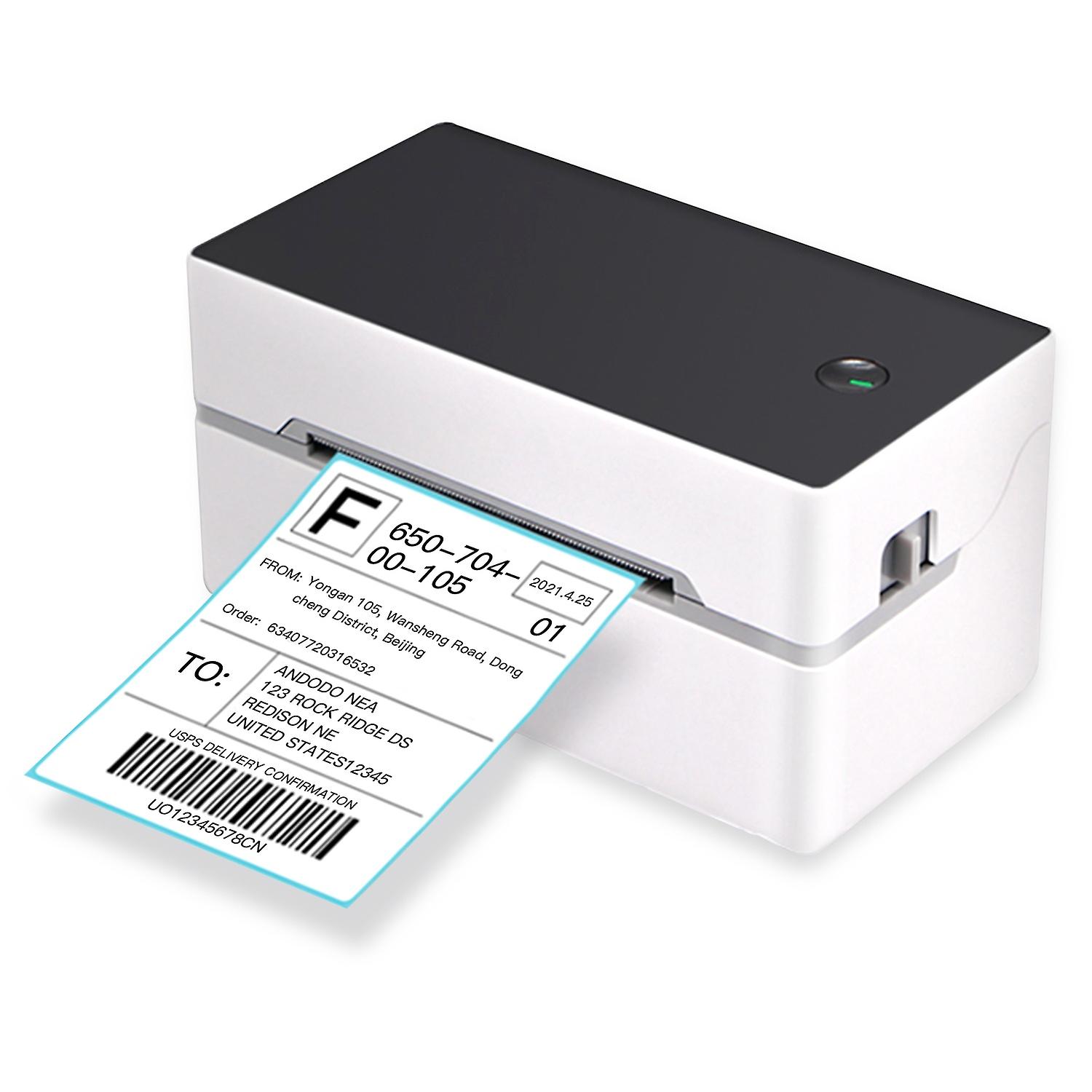 Desktop Shipping Label Printer High Speed USB + BT Direct Thermal Printer Label Maker Sticker 40-80m