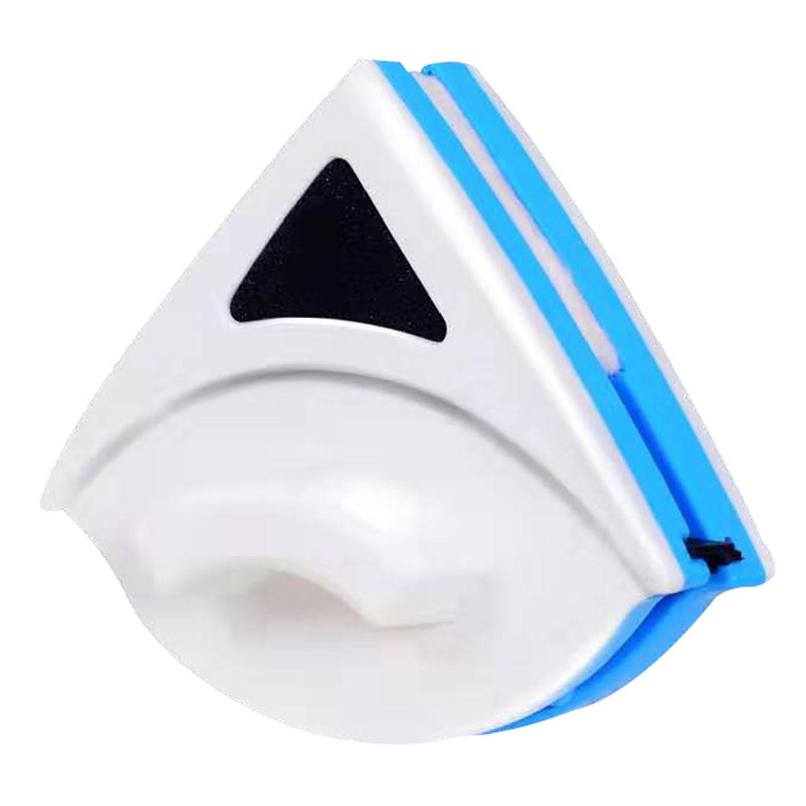 Brosse de nettoyage magnétique pour vitres, forme triangulaire bleue, simple face, P3-8 mm