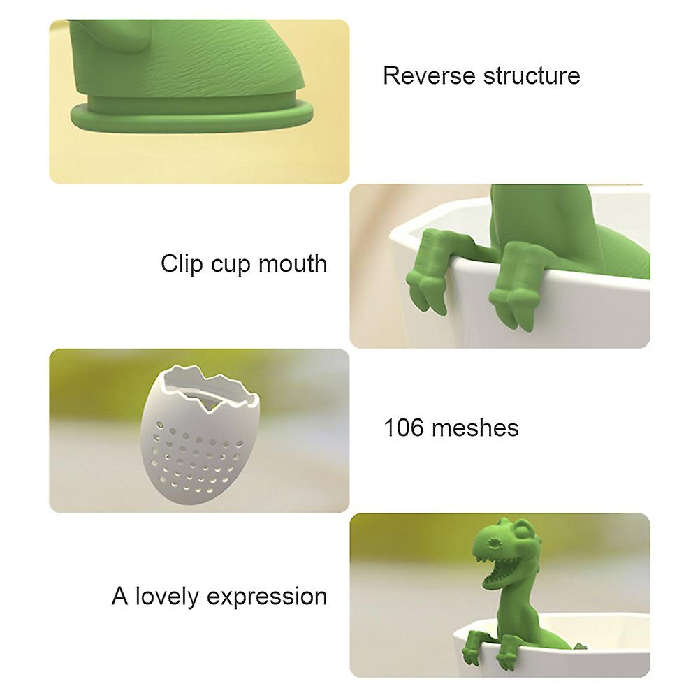 Dinosaur Shaped Tea Filter Silicone Tea Infuser Reusable Tea Bag Strainer