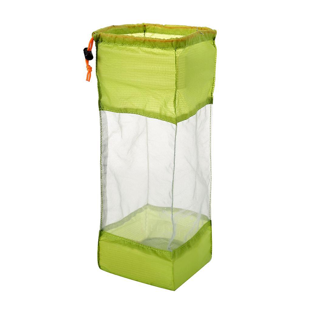 Drawstring Stuff Mesh Sack Storage Bag for Travel Camping Hiking L Green