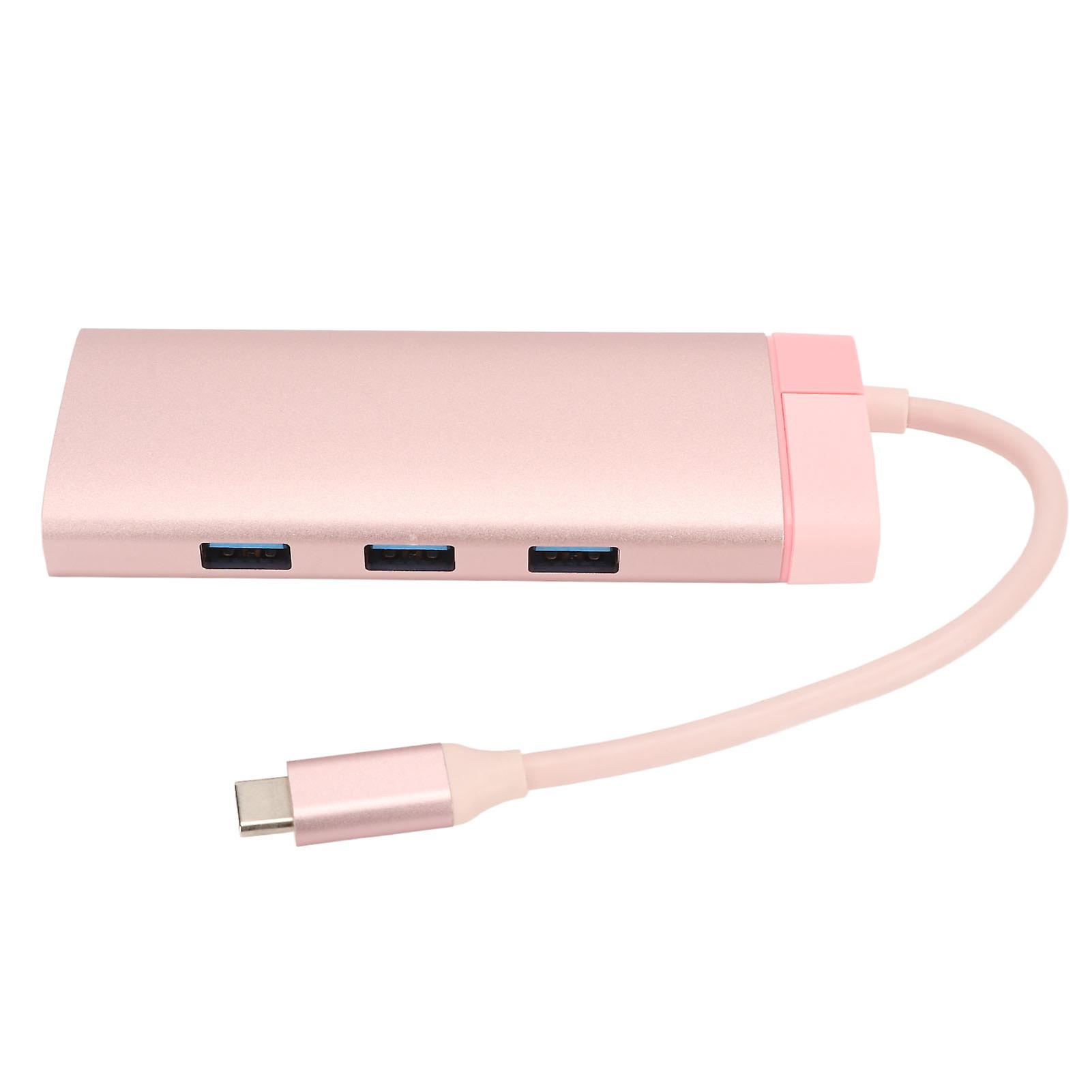 Stație de andocare 6 în 1 de tip C la PD 3USB3.0 Interfață multimedia de înaltă definiție RJ45 Extension Dock