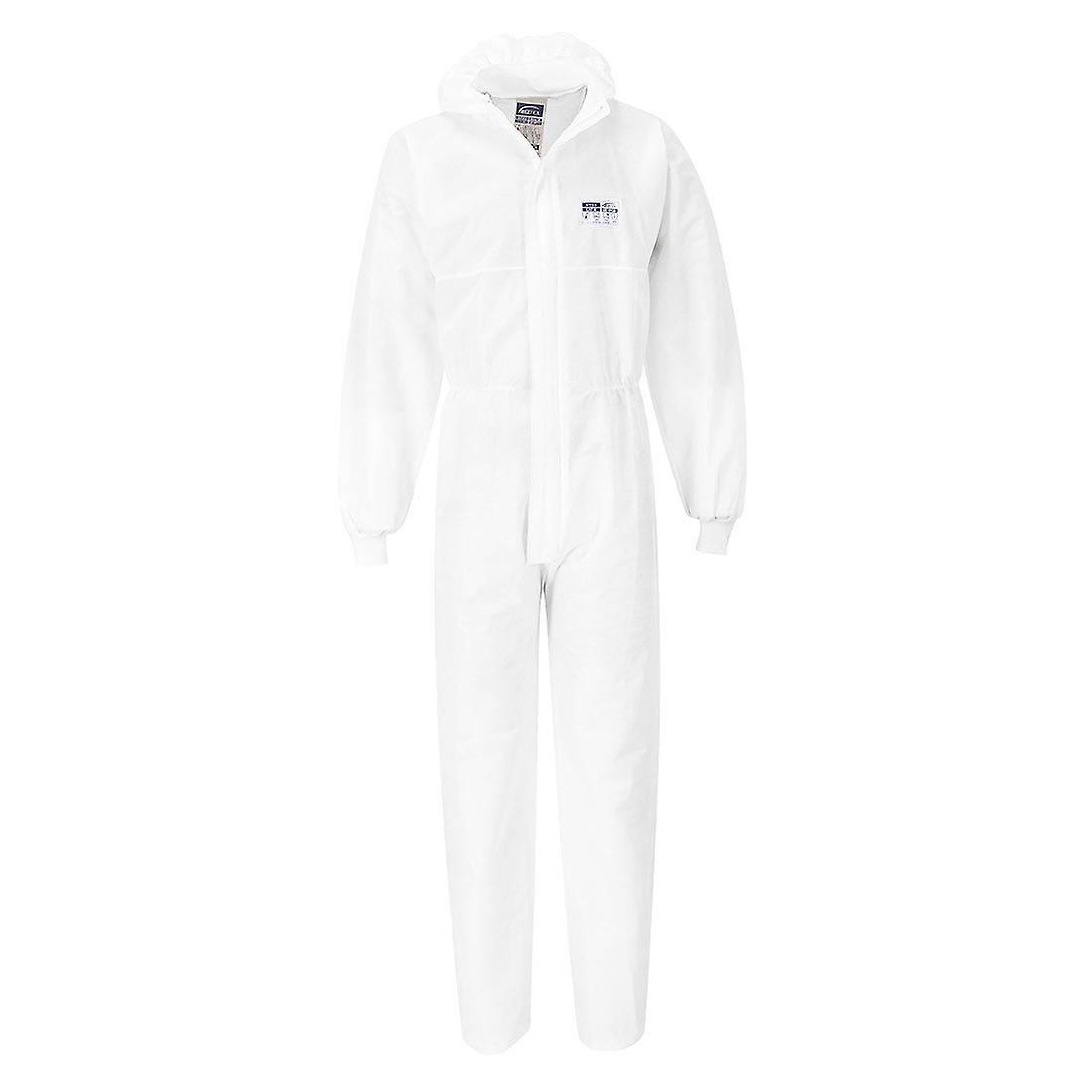 Portwest St35 Biztex Sms Coveralls With Knitted Cuff Type 5/6, Pack Of 50