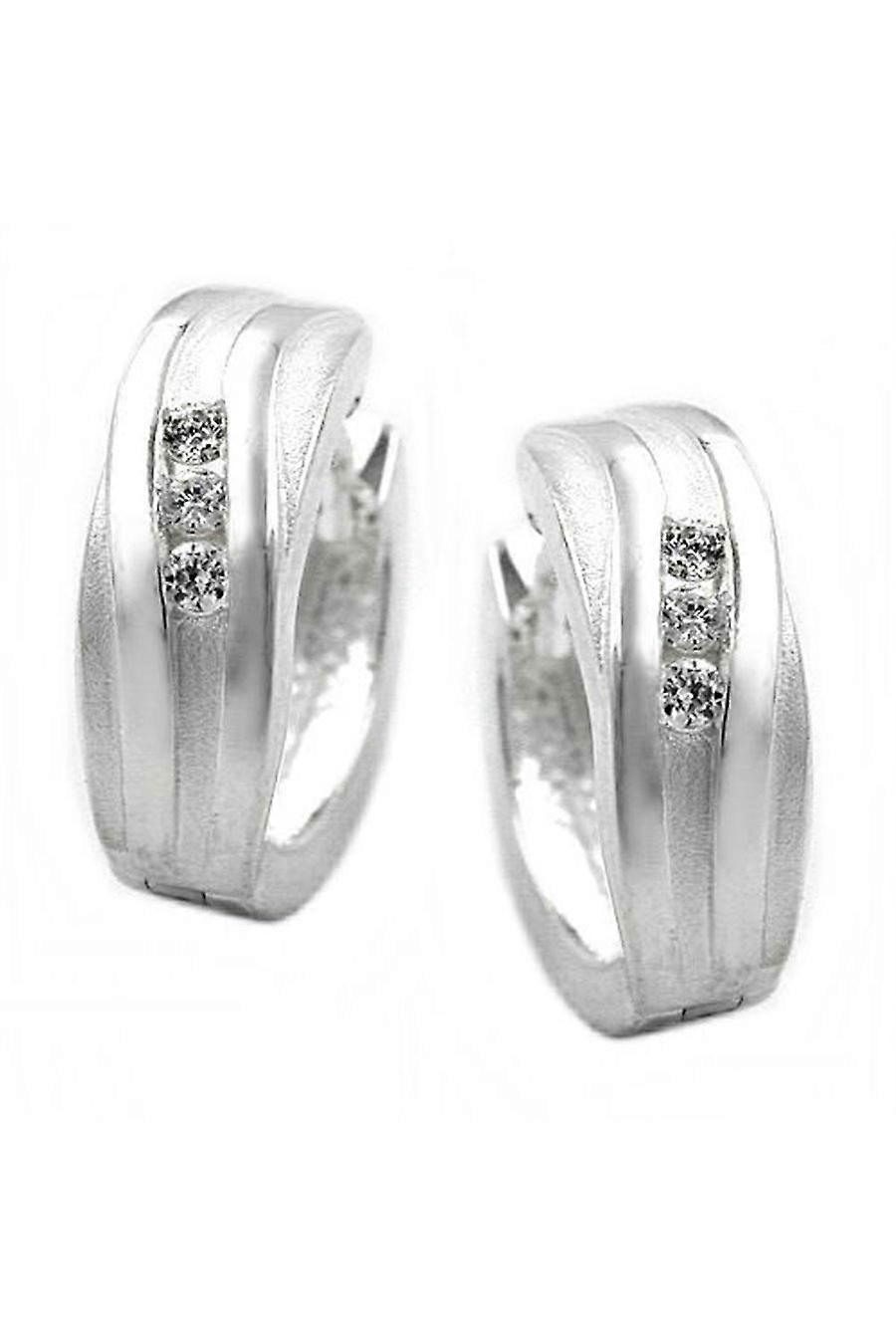 Hoop Earring With Zirconia Silver 925 - Gl93206