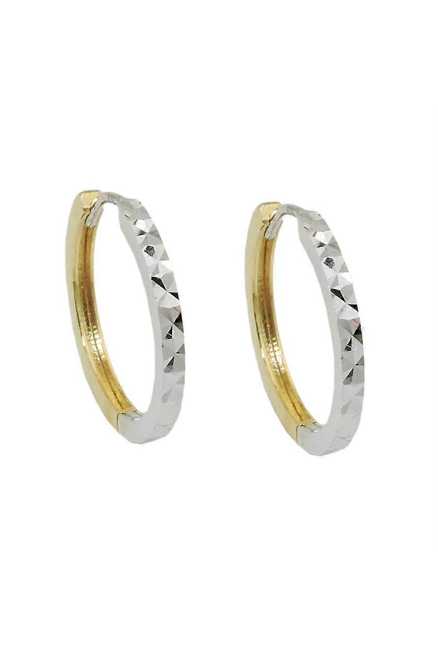 Hoop Earrings Bicolor 9k Gold - Gl431443