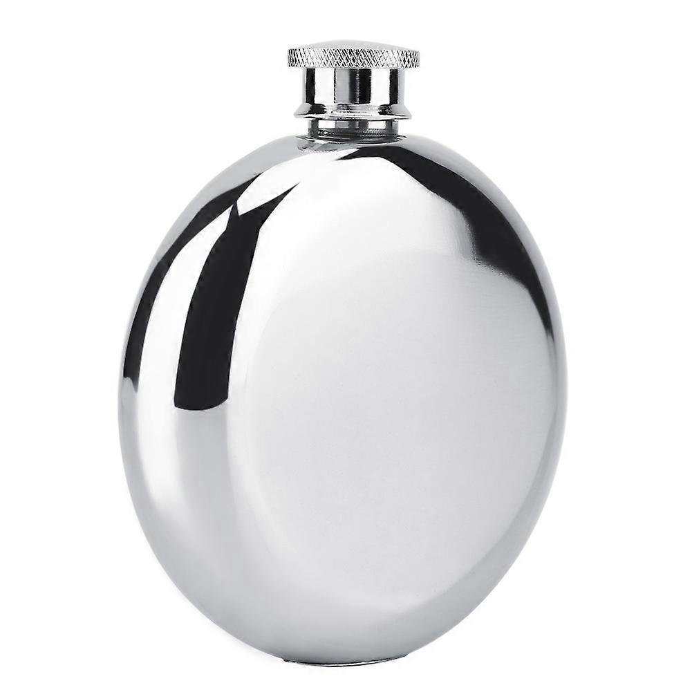 Stainless Steel Wine Flask, 5oz/150mL Portable Liquor Flask Leak-Proof Pocket Flask Whiskey Shot Flask Round Alcohol Bottle for Outdoor Camping