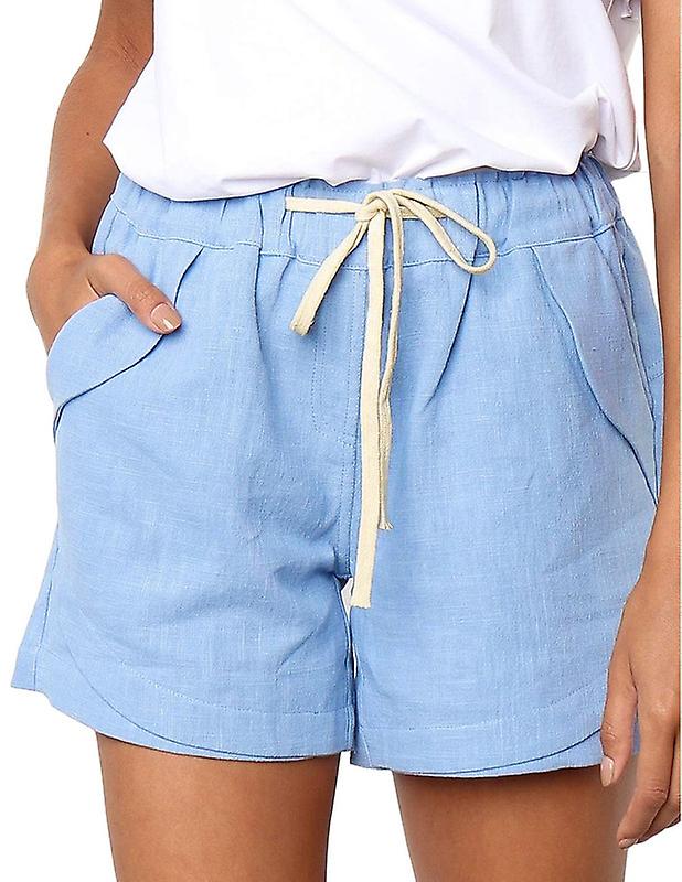 Womens Summer Comfy Drawstring Casual Waist Pocketed Short S-3XL