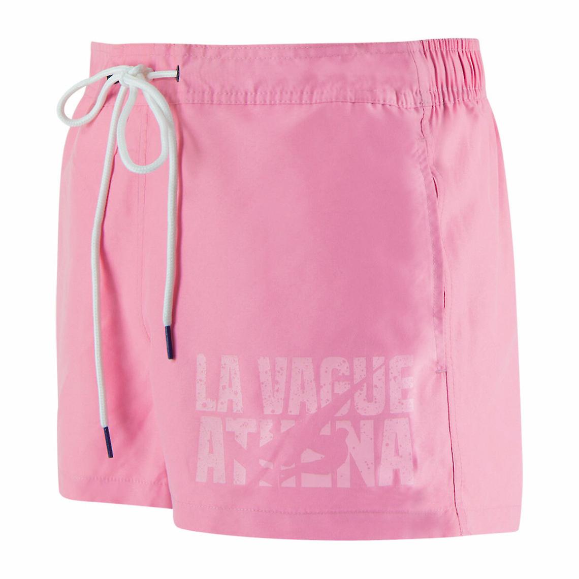 Herrkorta badshorts Vågor Rosa