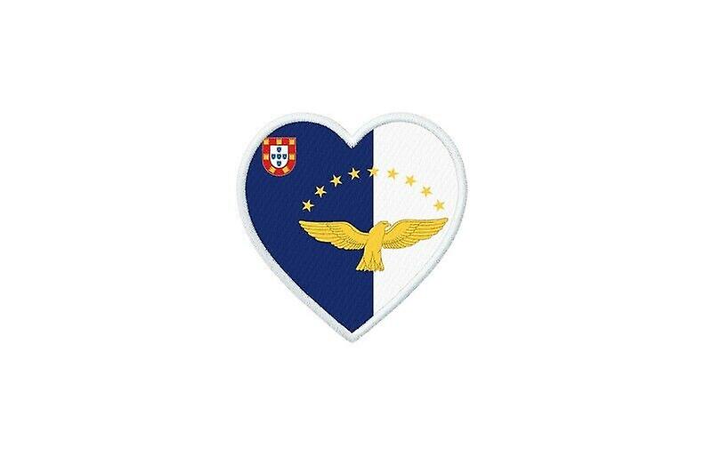 Patch badge ecusson prints thermocollant flag heart acores portugal