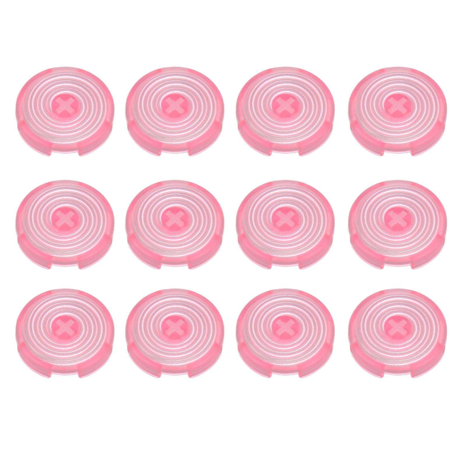 12pcs Arcade Button Cover Replace Mechanical Push Button Cover for Kailh for Cherry for TTC for Akko for Glorious Switches Pink 