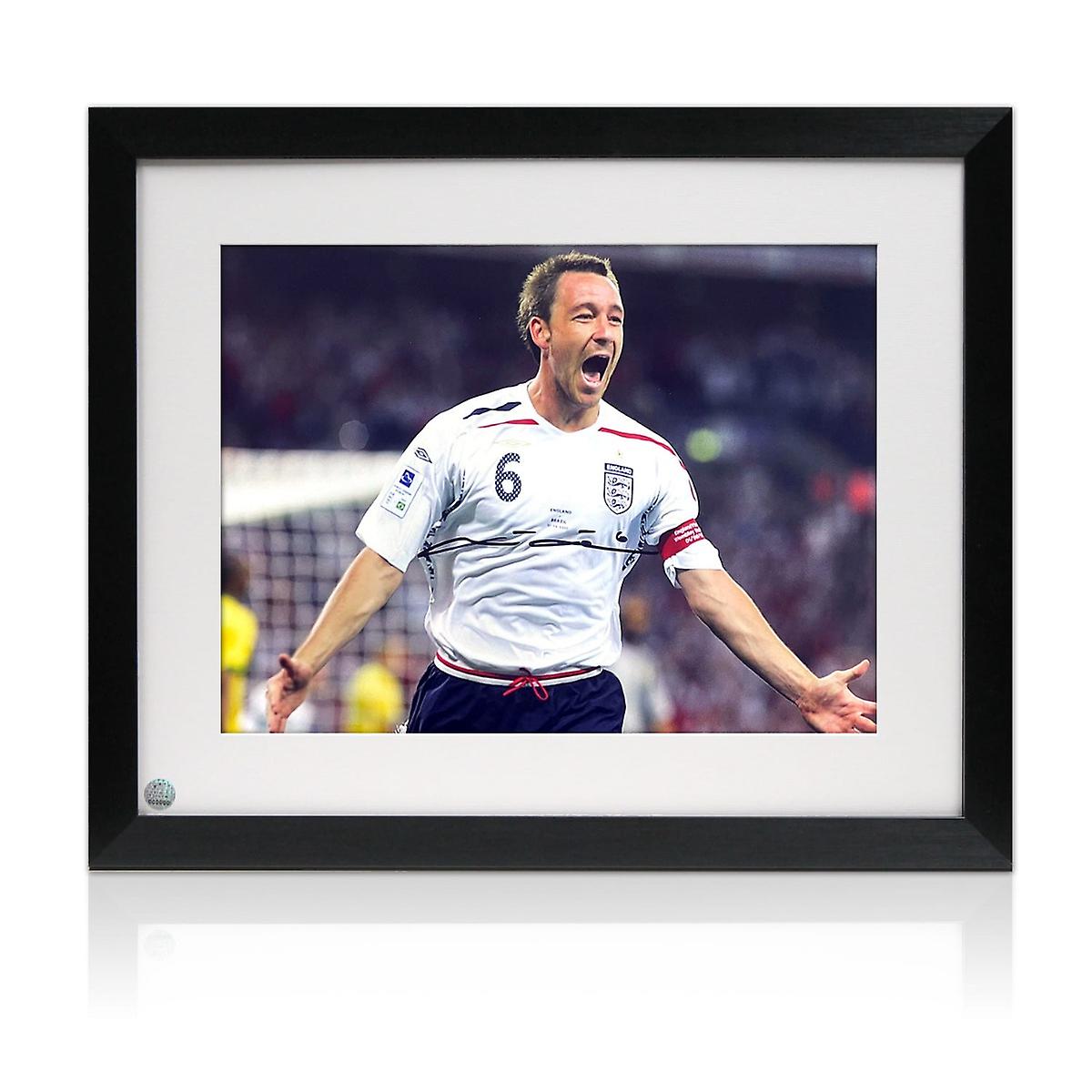 约翰·特里 （John Terry） 签名英格兰足球照片。陷害