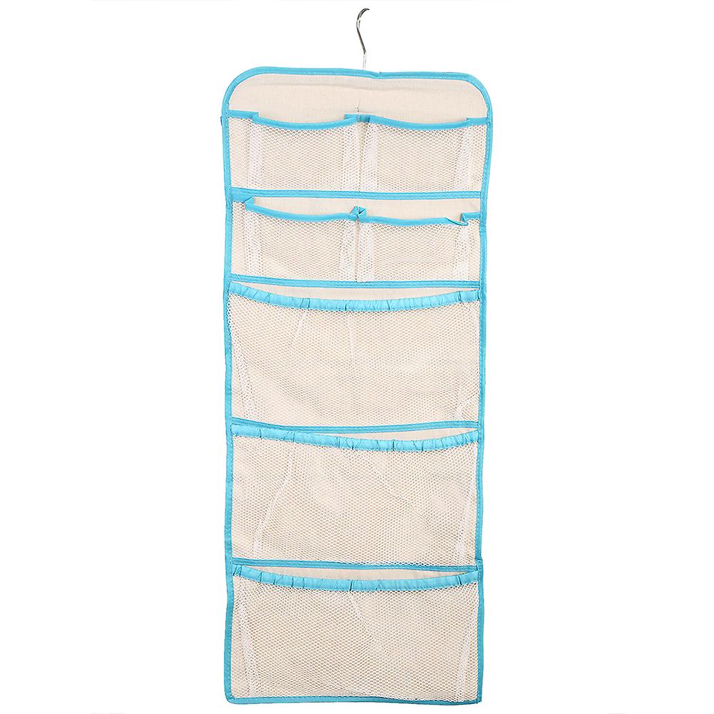 26-Pockets Hanging Storage Shelf Shoes Holder Organizer Rack Space Saving Blue