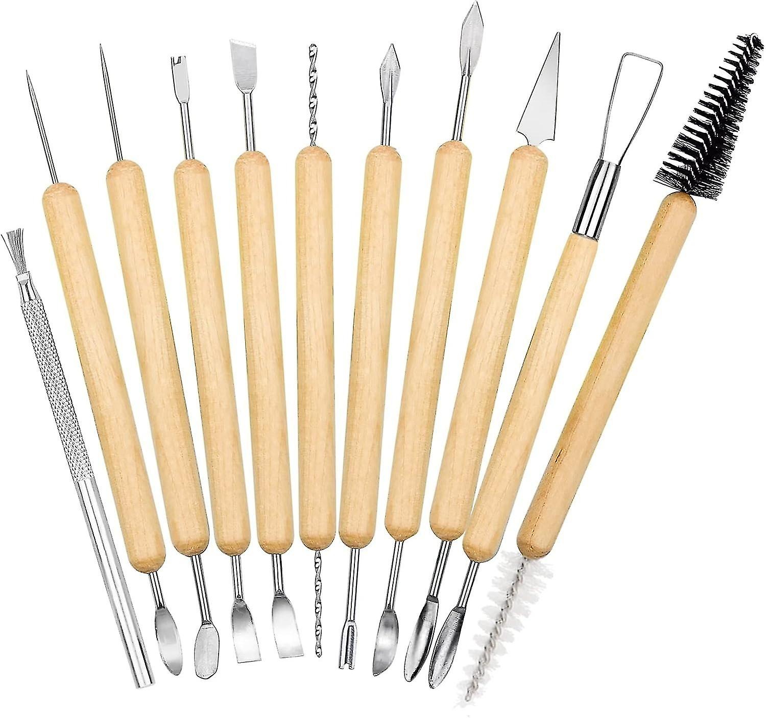 11pcs Pottery Tool Ceramic Pottery Clay Sculpting Tools Clay Modeling Tools for Professional Beginne