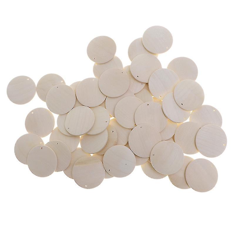 50pcs Round Wooden Piece