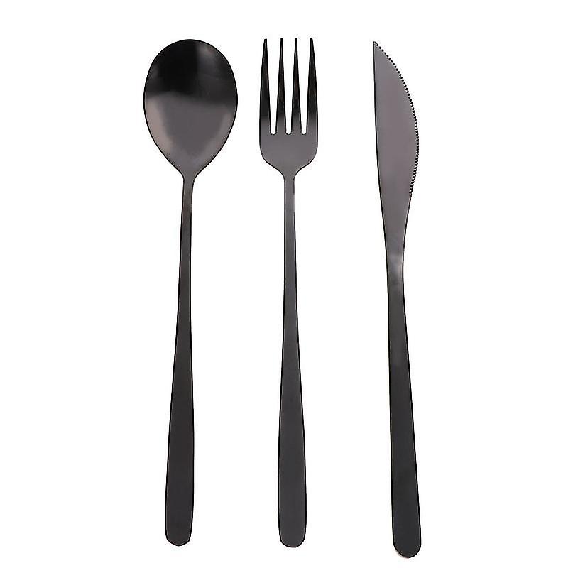 3pcs Steel Spoon And Fork Set